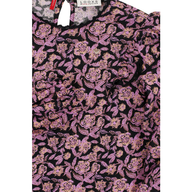 Looxs Revolution Viscose wijde blouse autumn flower voor meisjes in de kleur 2431-7150-960 large