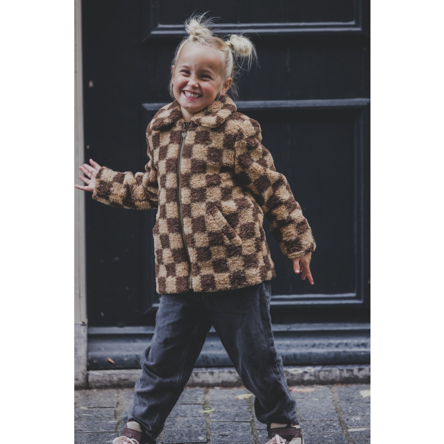 Looxs Revolution Teddy check winterjas voor meisjes in de kleur 2431-7260-401 large
