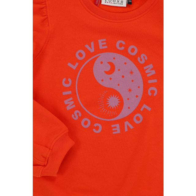 Looxs Revolution Sweater fluo orange voor meisjes in de kleur 2431-7332-382 large