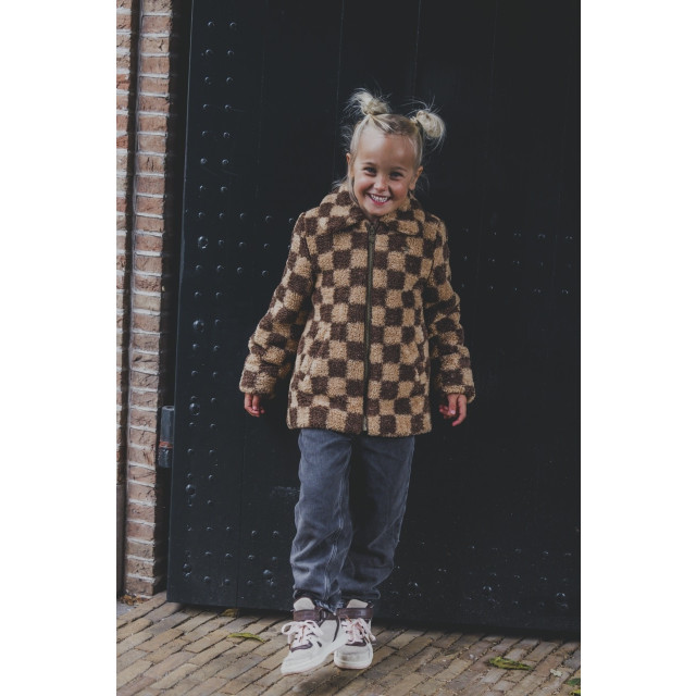 Looxs Revolution Teddy check winterjas voor meisjes in de kleur 2431-7260-401 large