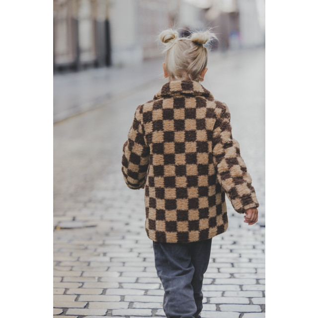 Looxs Revolution Teddy check winterjas voor meisjes in de kleur 2431-7260-401 large