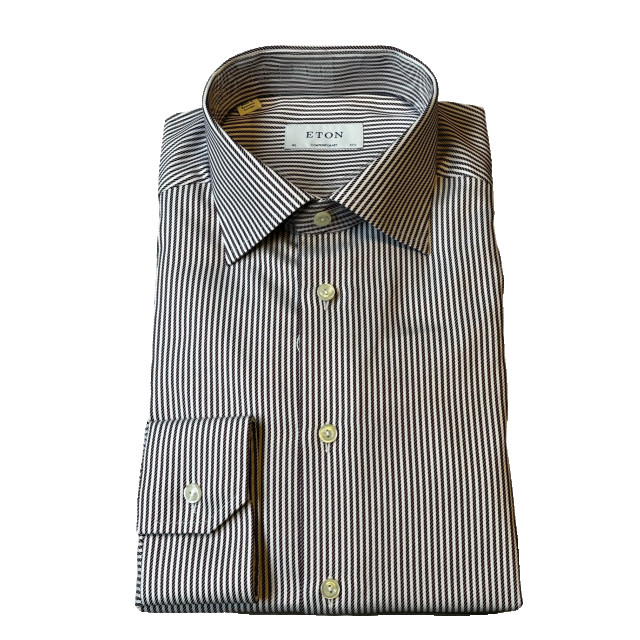 Eton Striped signature twill shirt lange mouw overhemden 100012616 100012616 large