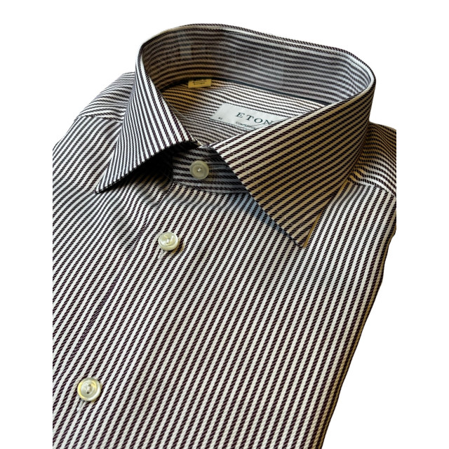 Eton Striped signature twill shirt lange mouw overhemden 100012616 100012616 large