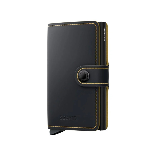 Secrid Miniwallet matte black & ochre MM-Black & Ochre large