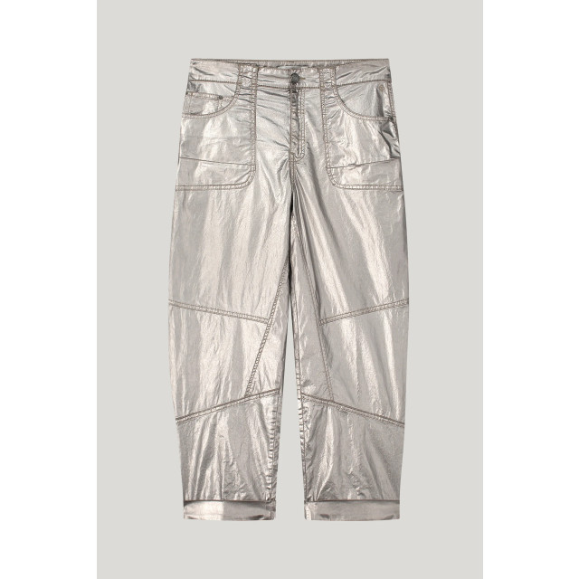Summum 4s2693-12105 loose tapered pants foil coated 4s2693-12105 Loose tapered pants foil coated large