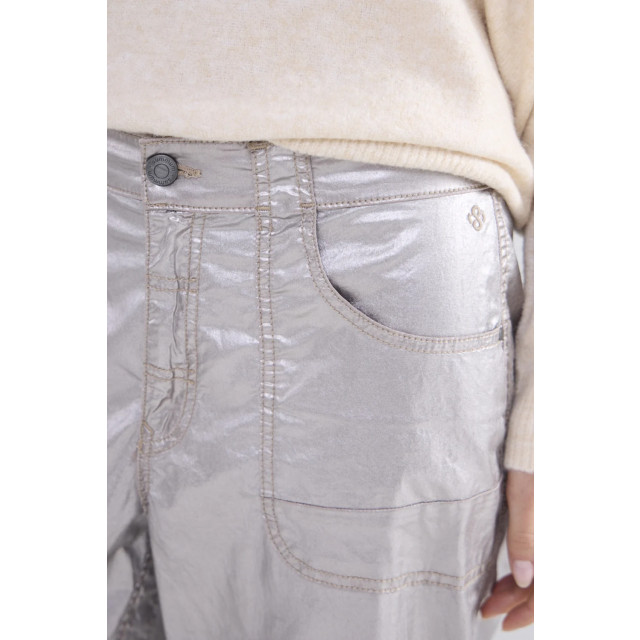 Summum 4s2693-12105 loose tapered pants foil coated 4s2693-12105 Loose tapered pants foil coated large