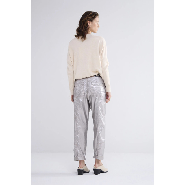 Summum 4s2693-12105 loose tapered pants foil coated 4s2693-12105 Loose tapered pants foil coated large