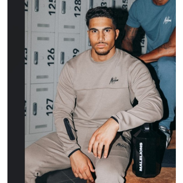 Malelions Sport counter sweater ms1-aw24-23-336 Malelions Sport Counter Sweater Taupe ms1-aw24-23-336 large