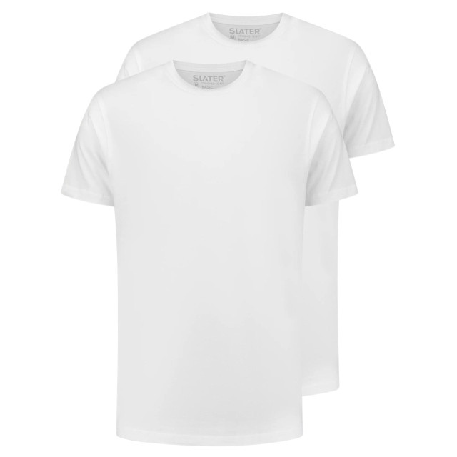 Slater T-shirts 2500 basic 2-pack o-neck white 2500 basic 2-pack o-neck white large