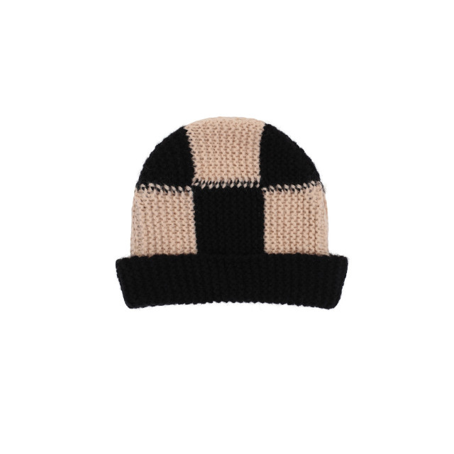 Looxs Revolution Gebreide beanie block /zand voor meisjes in de kleur 2431-5900-589 large