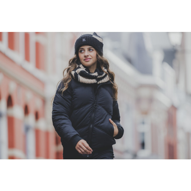 Looxs Revolution Gebreide beanie block /zand voor meisjes in de kleur 2431-5900-589 large