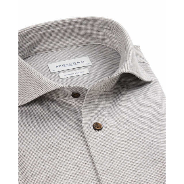 Profuomo Japanese knitted overhemd met lange mouwen 097408-001-41 large