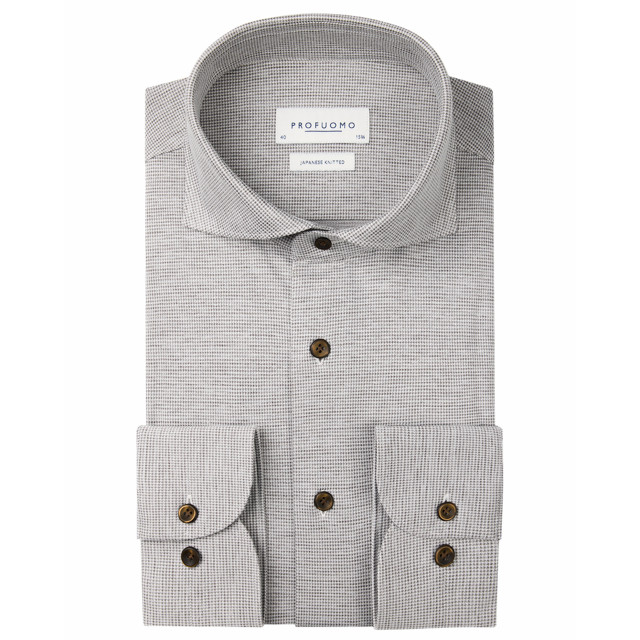 Profuomo Japanese knitted overhemd met lange mouwen 097408-001-41 large