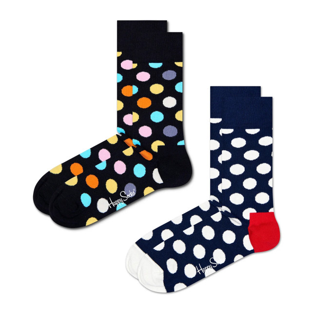 Happy Socks Sokken met print grote stippen assorti 2-pack 1115733 large