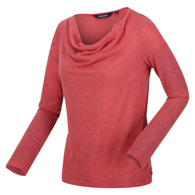 Regatta Dames frayda lange mouwen t-shirt UTRG3739_mineralred large