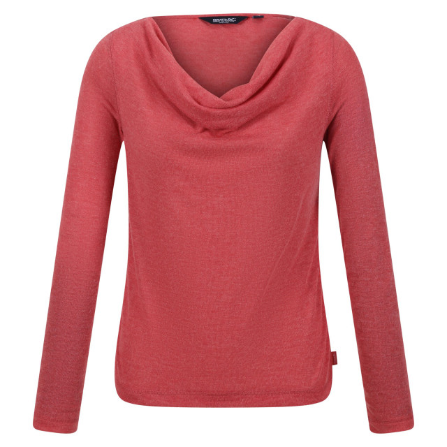 Regatta Dames frayda lange mouwen t-shirt UTRG3739_mineralred large