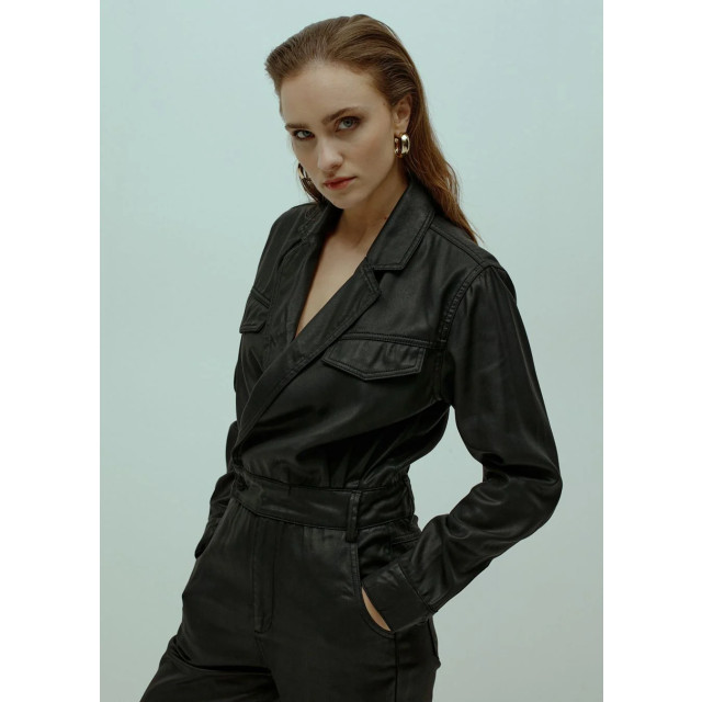 Homage to Denim E flowy coated cross over jumpsuit 8957267935560 large