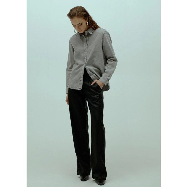 Homage to Denim Denim blouse parelmoer knopen 8957268394312 large