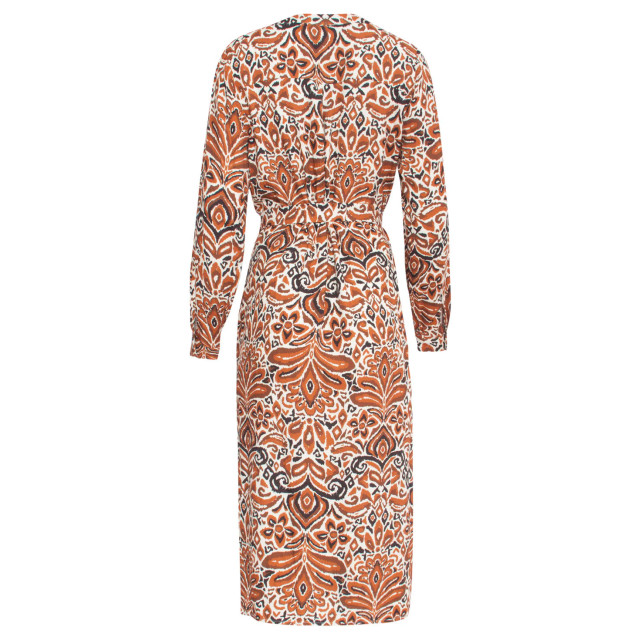 Smashed Lemon 24509 e paisley bedrukte midi jurk | 24509-720-775 large