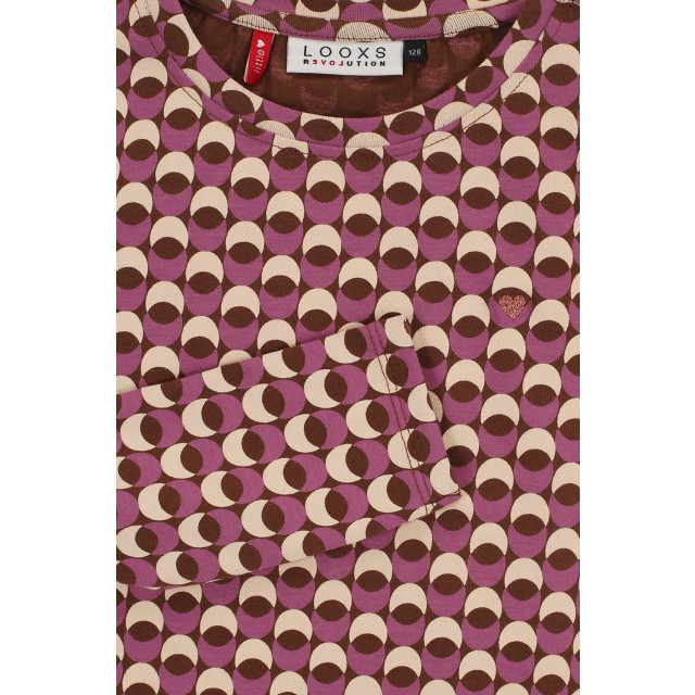 Looxs Revolution Longsleeve retro lila voor meisjes in de kleur 2431-7411-950 large