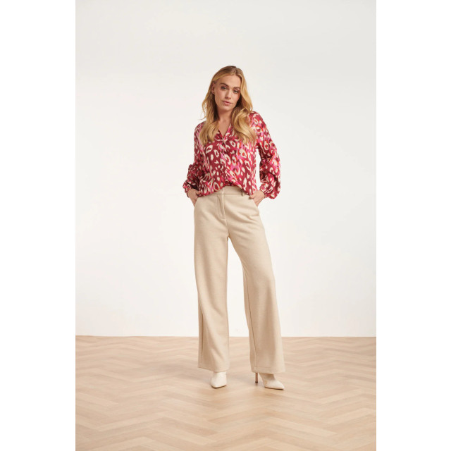 Smashed Lemon 24504 fuchsia cheetah print satijnen blouse | 24504-420-445 large