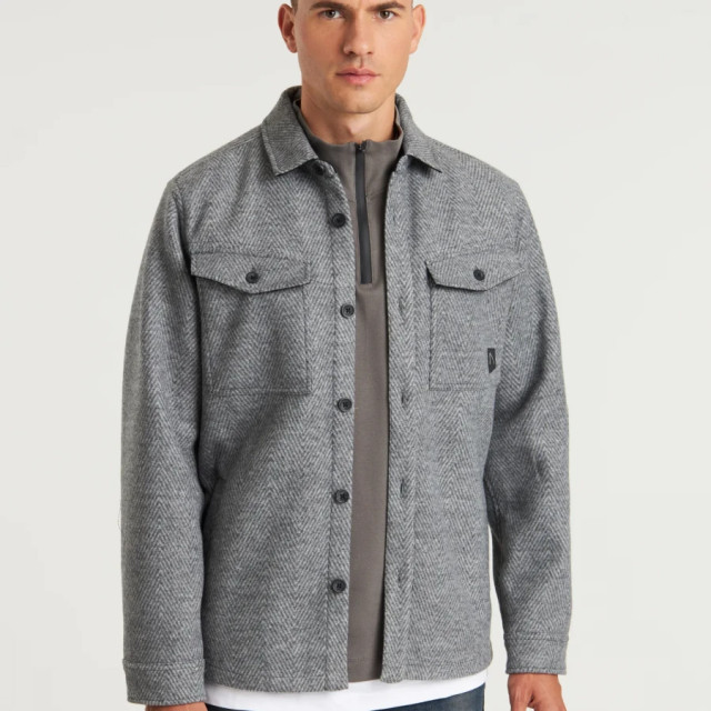 Chasin' 6112108051 e83 heren overshirt stryke herringbone - chas E83/6112108051 large