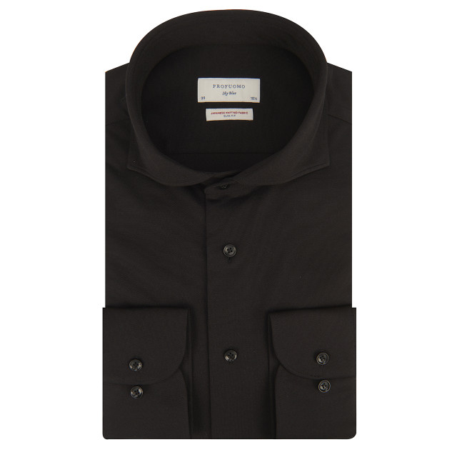 Profuomo Japanese knitted overhemd met lange mouwen 071478-001-44 large