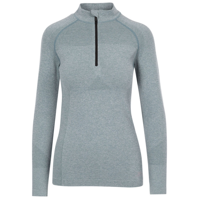 Trespass Dames pelina half zip active top met lange mouwen UTTP6384_tealmist large