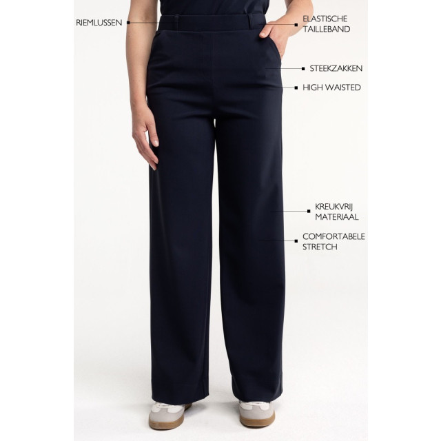 Studio Anneloes Lexie bonded trousers navy 4109.37.0131 large
