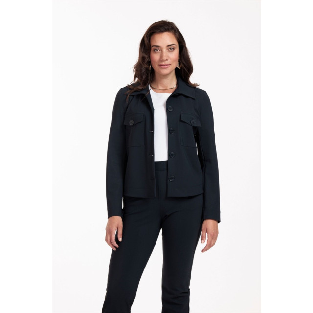 Studio Anneloes Claire bonded jacket navy 4549.37.0041 large
