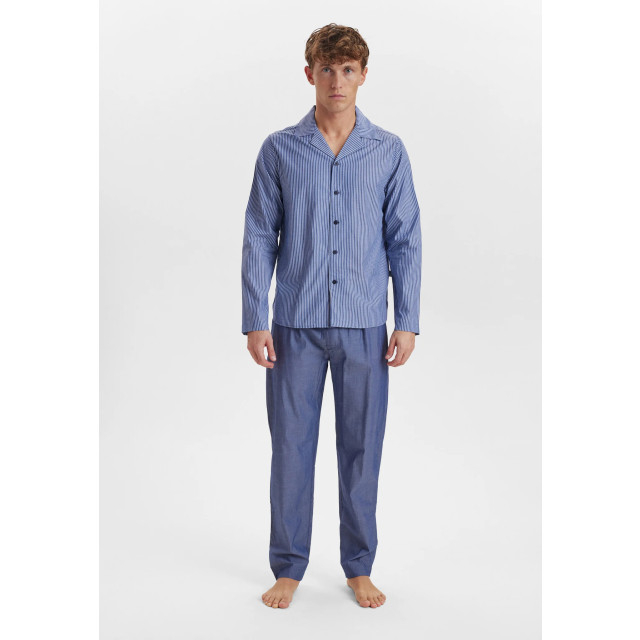 JBS Heren pyjama set lang gestreept met knoopsluiting licht JBS-133-43-1277 large