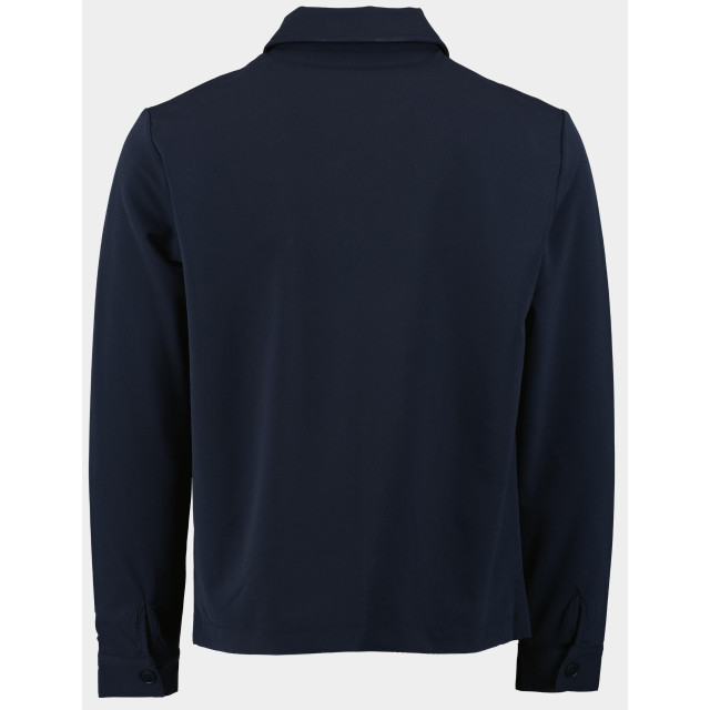 Born with Appetite Casual hemd lange mouw bari zipper shirt jacket 24314ba10/290 navy 183307 large