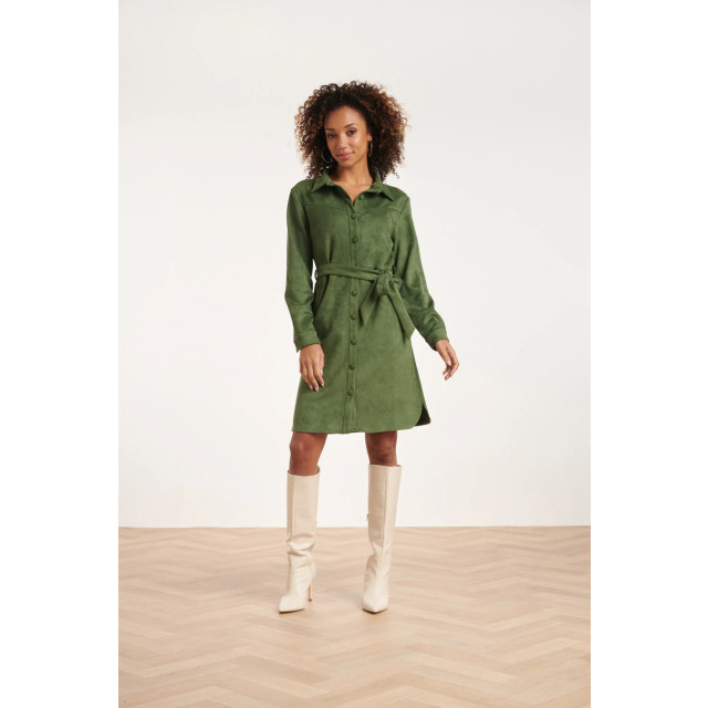 Smashed Lemon 24595 leger suède overhemdjurk | 24595-550-XXL large