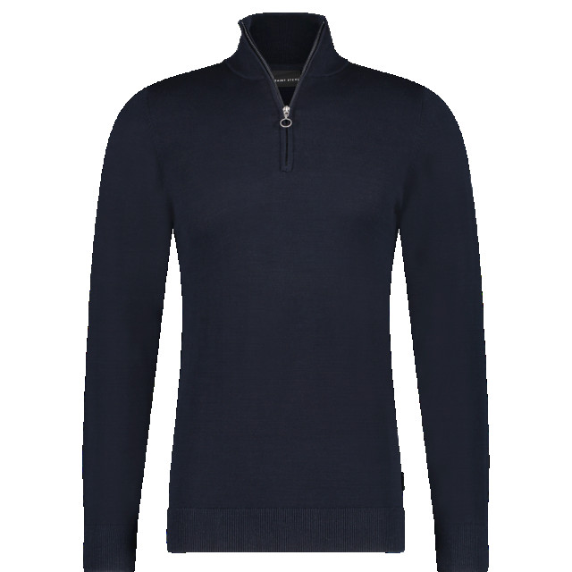 Saint Steve Cas 19480 dark navy heren zip trui Dark Navy/Cas 19480 large