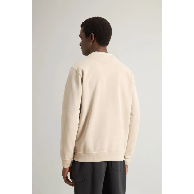 Woolrich Men garment dyed crewneck rope 153604078 large