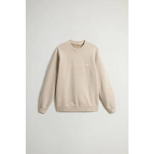Woolrich Men garment dyed crewneck rope 153604078 large
