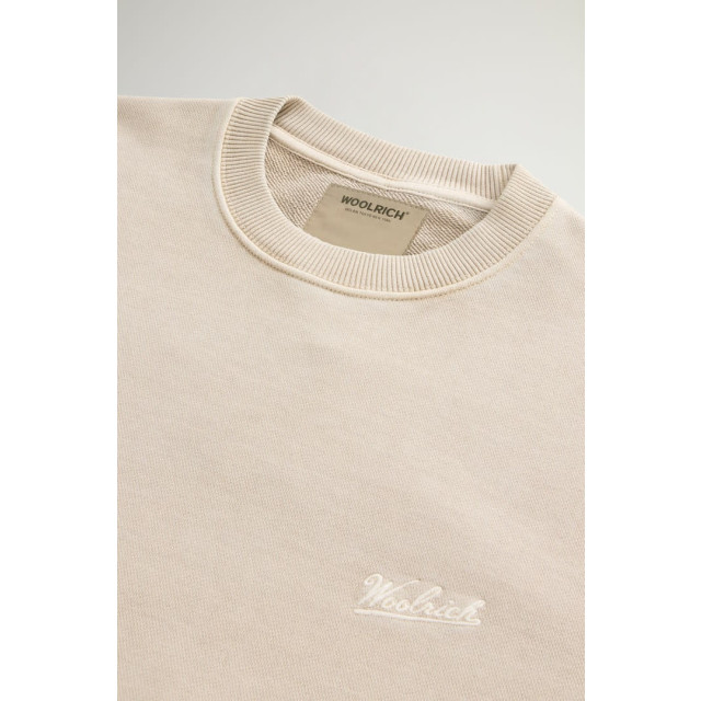 Woolrich Men garment dyed crewneck rope 153604078 large