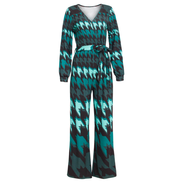 Smashed Lemon 24527 houndstooth print jumpsuit | 24527-999-640 large