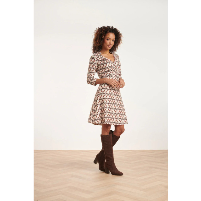 Smashed Lemon 24510 blad bedrukte korte jurk | 24510-720-775 large