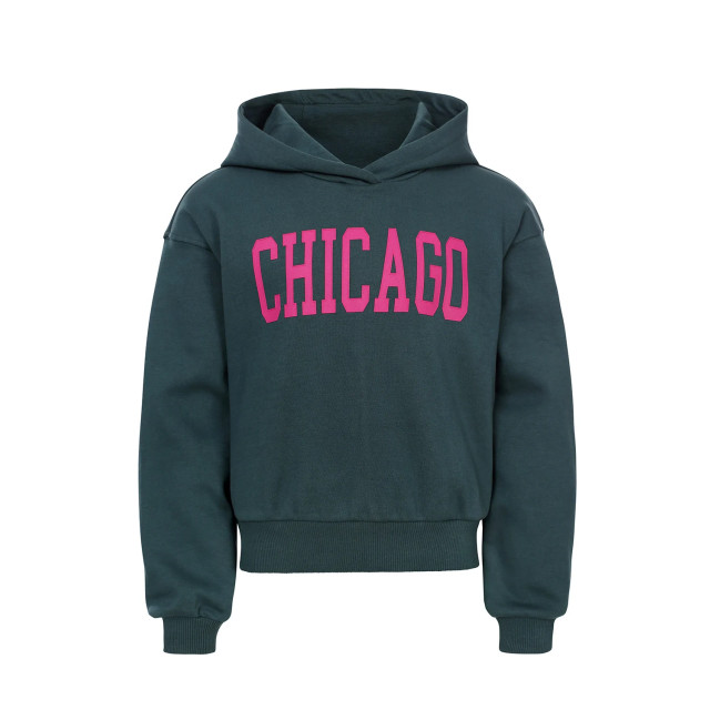 Looxs Revolution Hoody chicago petrol voor meisjes in de kleur 2432-5352-139 large