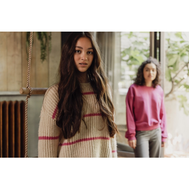 Looxs Revolution Gebreide trui pink stripe voor meisjes in de kleur 2432-5341-936 large