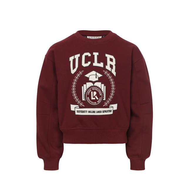 Looxs Revolution Sweater bordeaux university print voor meisjes in de kleur 2432-5318-369 large