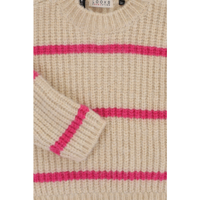 Looxs Revolution Gebreide trui pink stripe voor meisjes in de kleur 2432-5341-936 large