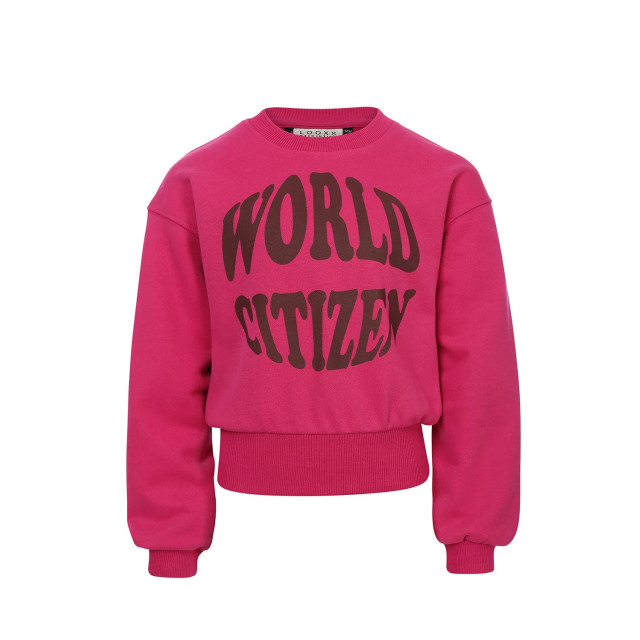 Looxs Revolution Sweater barbie pink voor meisjes in de kleur 2432-5319-235 large