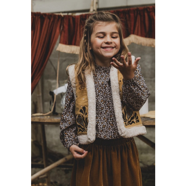 Looxs Revolution Lammy boho gilet borduursels voor meisjes in de kleur 2432-7072-517 large