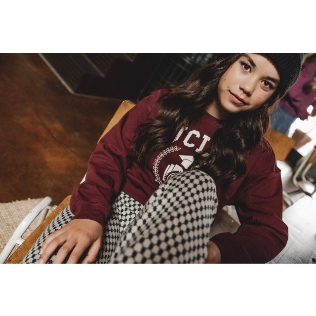 Looxs Revolution Sweater bordeaux university print voor meisjes in de kleur 2432-5318-369 large