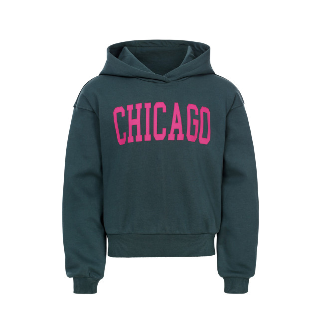 Looxs Revolution Hoody chicago petrol voor meisjes in de kleur 2432-5352-139 large