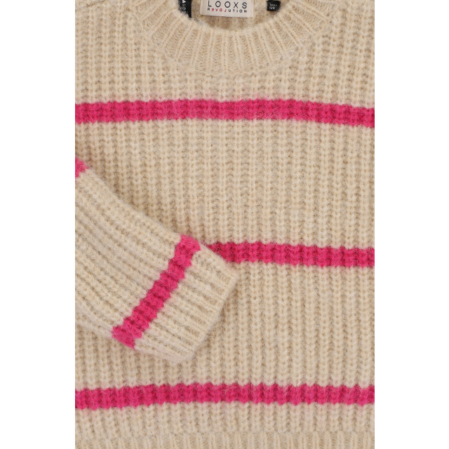 Looxs Revolution Gebreide trui pink stripe voor meisjes in de kleur 2432-5341-936 large