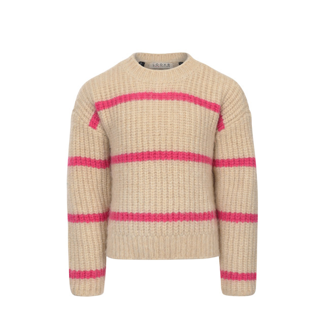 Looxs Revolution Gebreide trui pink stripe voor meisjes in de kleur 2432-5341-936 large