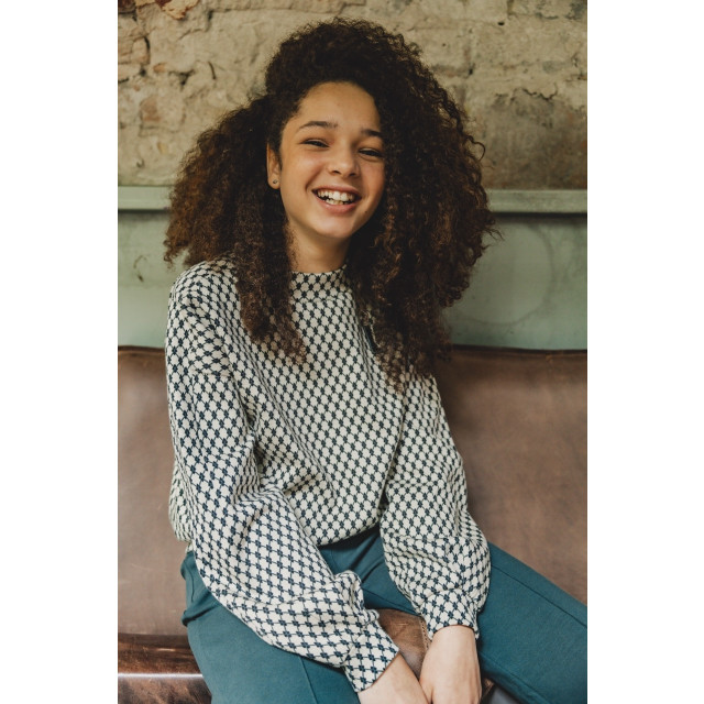 Looxs Revolution Jacquard sweater dessin voor meisjes in de kleur 2432-5363-885 large